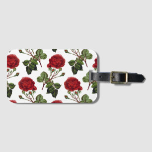 Etiqueta Para Maletas Rosas Rojas Hermosas