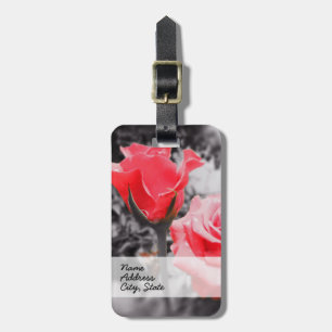 Etiqueta Para Maletas Rosas románticos