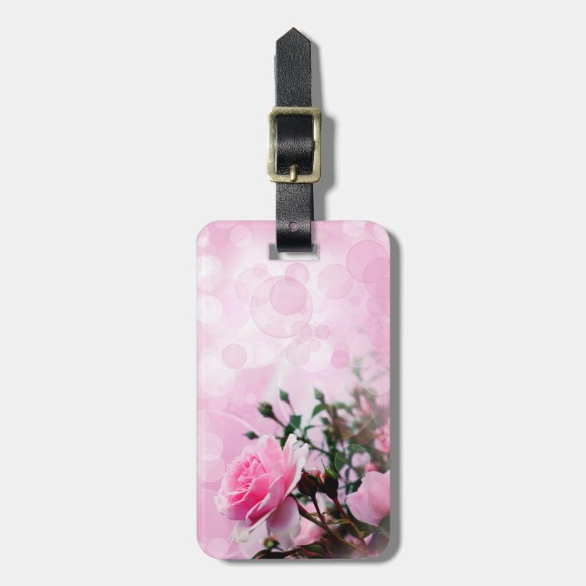Etiqueta Para Maletas Rosas rosas rosas (Frente Vertical)