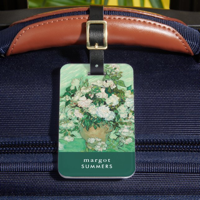 Etiqueta Para Maletas Rosas | Vincent van Gogh (Anverso In situ 2)