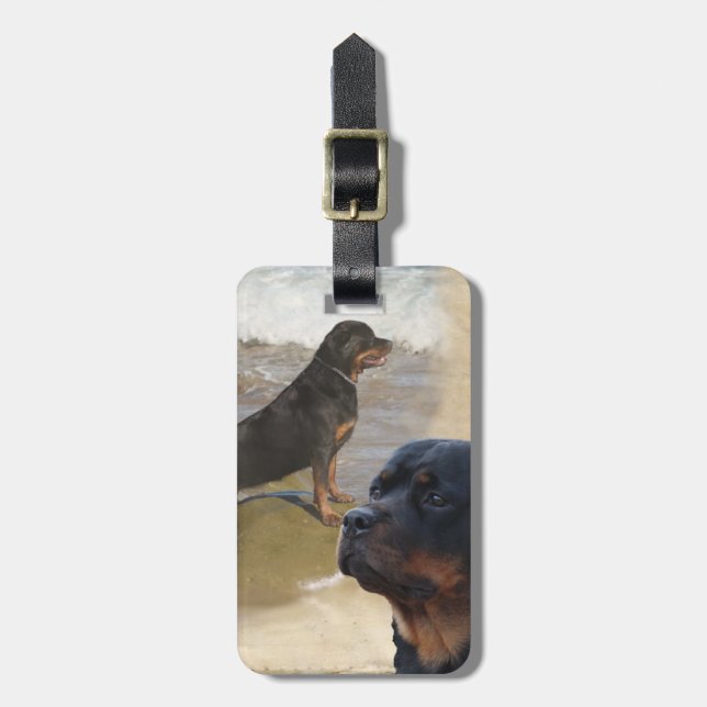 Etiqueta Para Maletas Rottweiler (Frente Vertical)