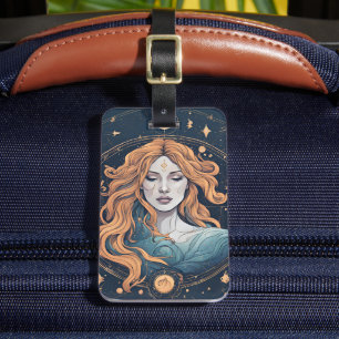 Etiqueta Para Maletas Rótulo celeste Aquarius Zodiac