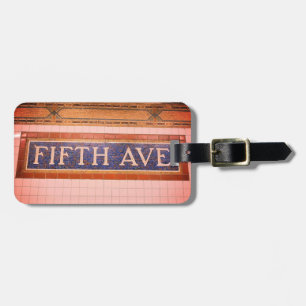 Etiqueta Para Maletas Rótulo Vintage de la Quinta Avenida - Manhattan, N