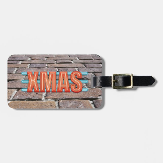 Etiqueta Para Maletas Rótulo XMAS (Frente Horizontal)