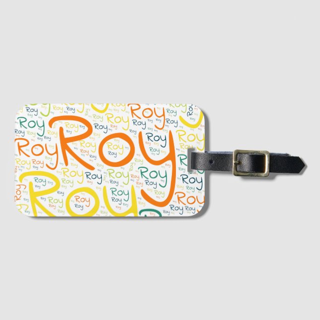 Etiqueta Para Maletas Roy (Anverso horizontal)