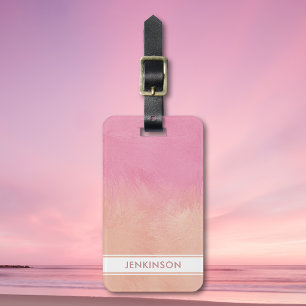 Etiqueta Para Maletas Rubor Peach Peach Stylish Luxe Resumen Moda Cuidad