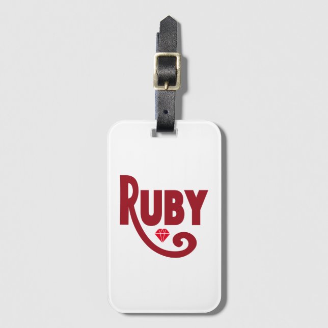 Etiqueta Para Maletas Ruby (Anverso vertical)