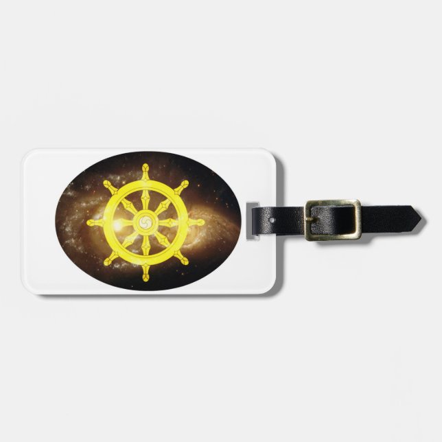 Etiqueta Para Maletas Rueda del Dharma (Frente Horizontal)