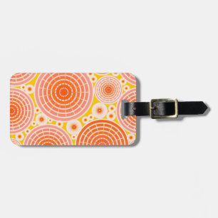 Etiqueta Para Maletas Ruedas anidadas - naranja y oro