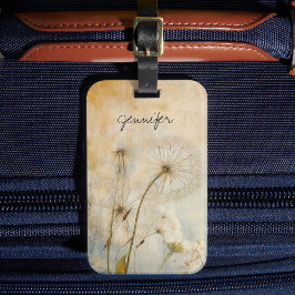 Etiqueta Para Maletas Rustic Dandelions