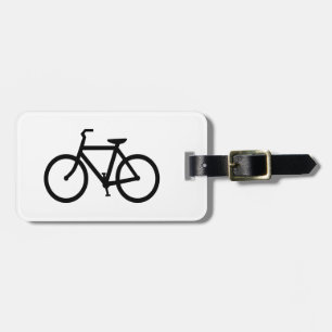 Etiqueta Para Maletas Ruta de Bicicleta Negra