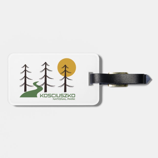 Etiqueta Para Maletas Ruta del Parque Nacional de Kosciuszko (Atrás Horizontal)