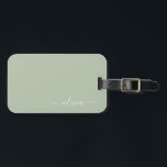 Etiqueta Para Maletas Sage Green Minimalista Moderno Monograma elegante<br><div class="desc">Presentamos nuestra elegante colección de monogramas Minimalistas y ecológicos: eleve su estética con serenidad sofisticada y elegancia intemporal. Nuestra colección muestra diseños minimalistas en un ambiente tranquilo y verde, complementado con refinados monogramas adaptados a su estilo personal. Desde papel pulido hasta accesorios versátiles, cada pieza de nuestra colección está meticulosamente...</div>