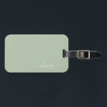 Etiqueta Para Maletas Sage Green Minimalista Moderno Monograma elegante<br><div class="desc">Presentamos nuestra elegante colección de monogramas Minimalistas y ecológicos: eleve su estética con serenidad sofisticada y elegancia intemporal. Nuestra colección muestra diseños minimalistas en un ambiente tranquilo y verde, complementado con refinados monogramas adaptados a su estilo personal. Desde papel pulido hasta accesorios versátiles, cada pieza de nuestra colección está meticulosamente...</div>