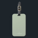 Etiqueta Para Maletas Sage Green Minimalista Moderno Monograma elegante<br><div class="desc">Presentamos nuestra elegante colección de monogramas Minimalistas y ecológicos: eleve su estética con serenidad sofisticada y elegancia intemporal. Nuestra colección muestra diseños minimalistas en un ambiente tranquilo y verde, complementado con refinados monogramas adaptados a su estilo personal. Desde papel pulido hasta accesorios versátiles, cada pieza de nuestra colección está meticulosamente...</div>
