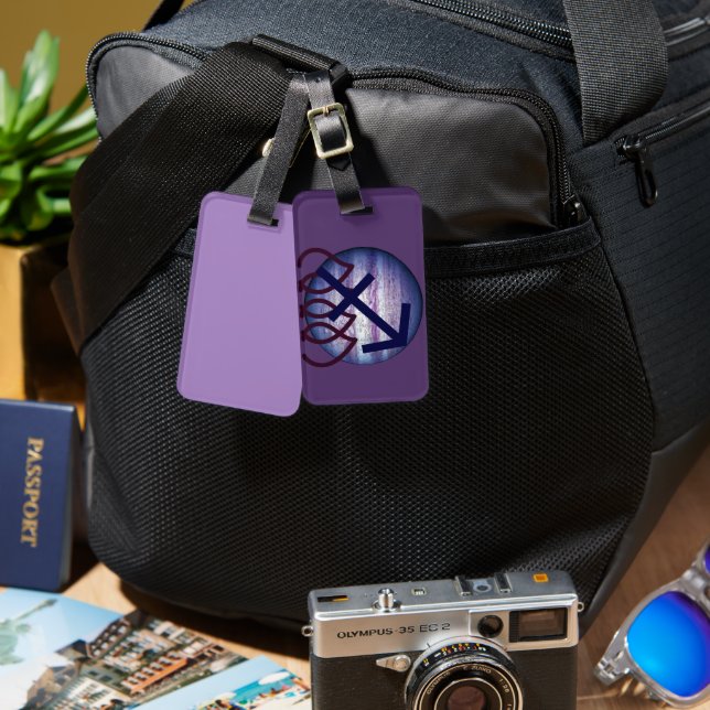 Etiqueta Para Maletas Sagittarius (Anverso & Reverso)