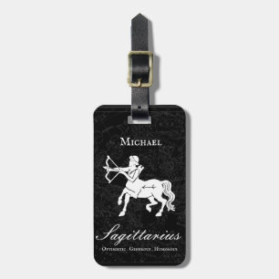 Etiqueta Para Maletas  Sagittarius Zodiac Personalizado Vintage Astrolog