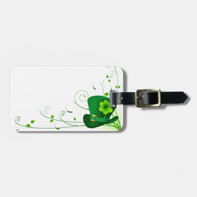 Etiqueta Para Maletas Saint Patricks Shamrock (Frente Horizontal)