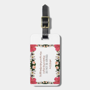 Etiqueta Para Maletas Salmo 1 Arte - Justo Bendito con Diseño Floral