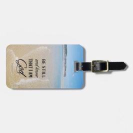 Etiqueta Para Maletas Salmo 46 Sé y sé que soy DIOS, Ocean View