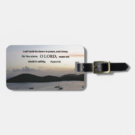 Etiqueta Para Maletas Salmo 4:8 Me echaré en paz......
