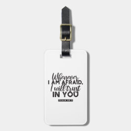 Etiqueta Para Maletas Salmo 56:3 Biblia Verso arte "Confiaré en ti"