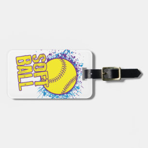 Etiqueta Para Maletas Salpicadura del softball