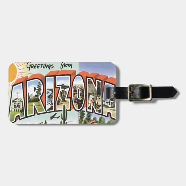 Etiqueta Para Maletas Saludos de Arizona (Frente Horizontal)