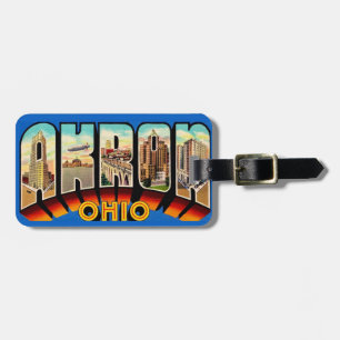 Etiqueta Para Maletas Saludos desde Akron Ohio