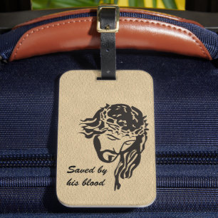 Etiqueta Para Maletas Salvado por la sangre Jesús Corona de los ánimos