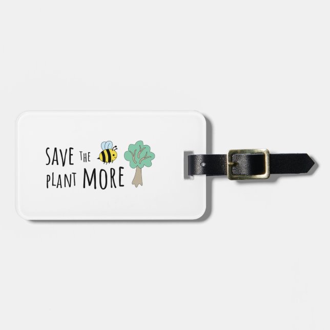 Etiqueta Para Maletas ¡Salven las abejas, planten más árboles! (Frente Horizontal)