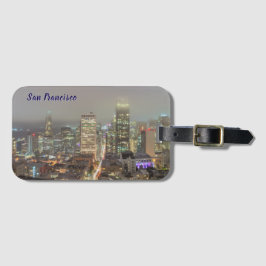 Etiqueta Para Maletas San Francisco Cityscape at Nighttime Luggage Tag
