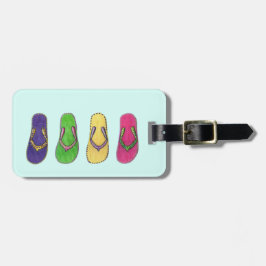 Etiqueta Para Maletas Sandalias de la playa