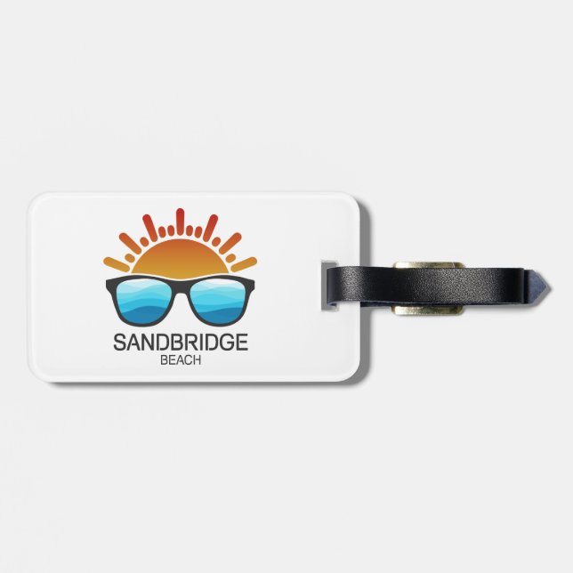 Etiqueta Para Maletas Sandbridge Beach Virginia Sunganteg (Atrás Horizontal)