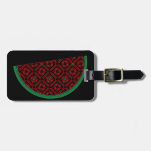 Etiqueta Para Maletas sandía palestina Tatuaje rojo bordado