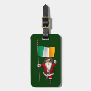 Etiqueta Para Maletas Santa Claus Con El Fin De Irlanda