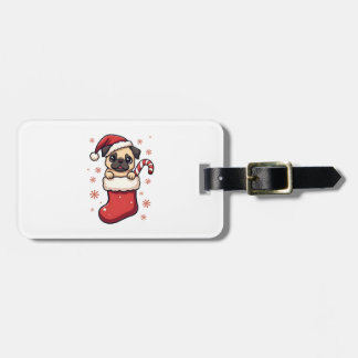 Etiqueta Para Maletas Santa Pug Delight