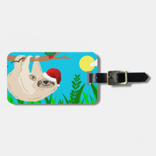 Etiqueta Para Maletas santa sloth