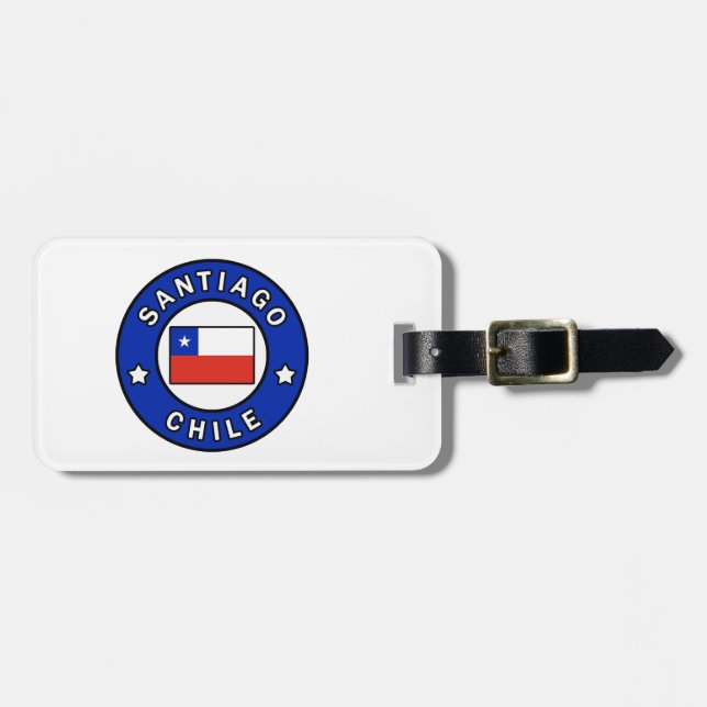 Etiqueta Para Maletas Santiago Chile (Frente Horizontal)