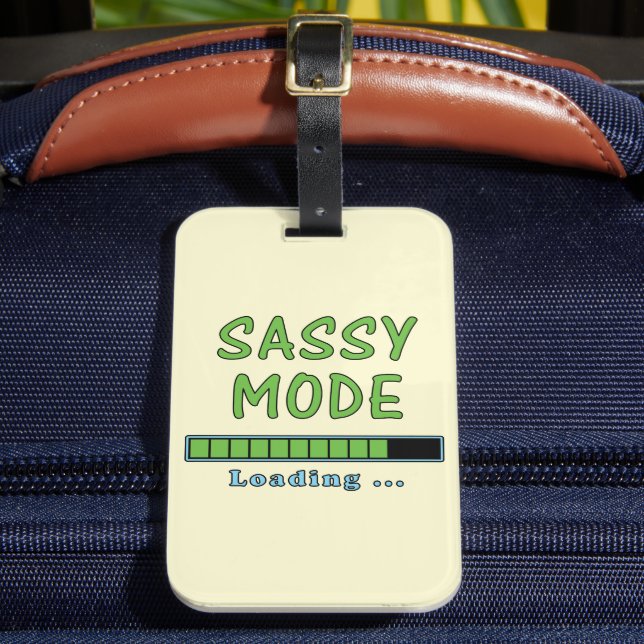 Etiqueta Para Maletas Sassy Mode Loading … (Anverso In situ 2)