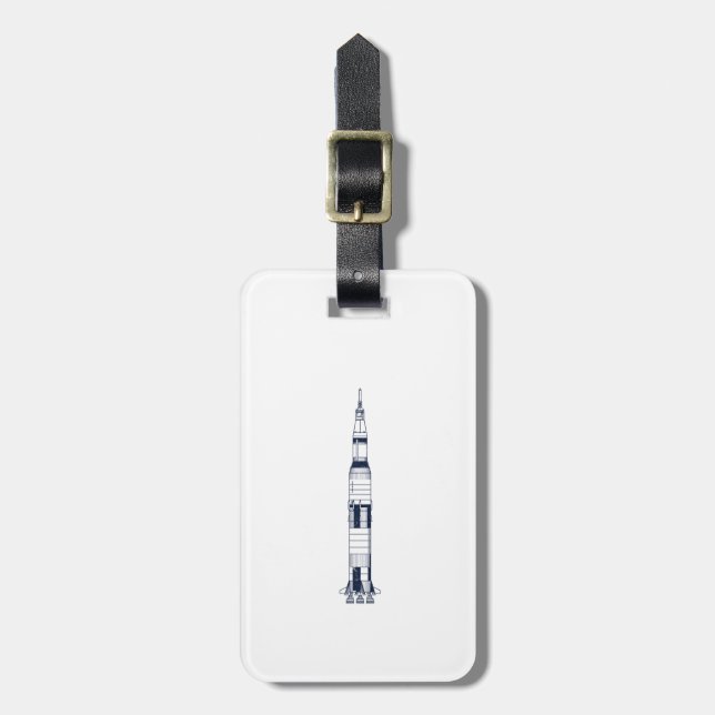 Etiqueta Para Maletas Saturn Rocket (Frente Vertical)
