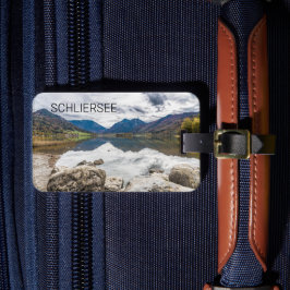 Etiqueta Para Maletas Schliersee Bavaria Lake Germany Panorama Souvenir
