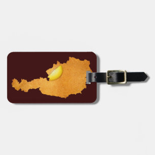 Etiqueta Para Maletas Schnitzel vienés - Mapa De Austria