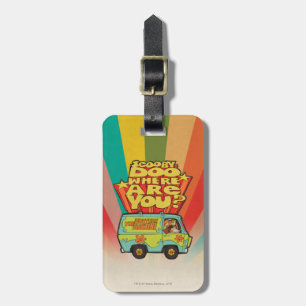 Etiqueta Para Maletas Scooby-Doo "¿Dónde Estás?" Retro Personalizado V