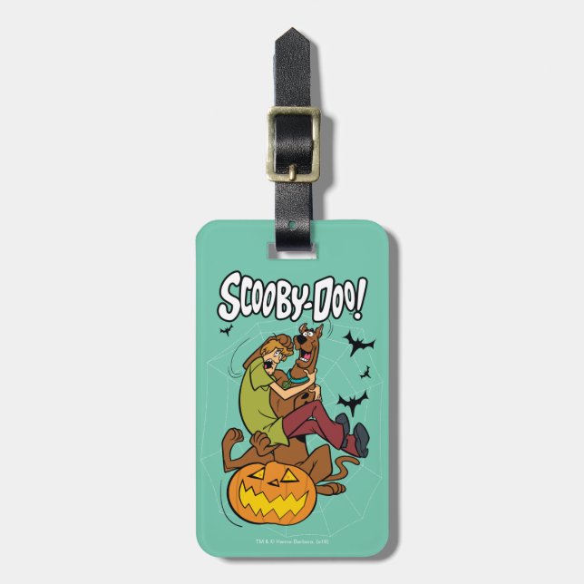 Etiqueta Para Maletas Scooby-Doo y Shaggy Halloween Fright (Frente Vertical)