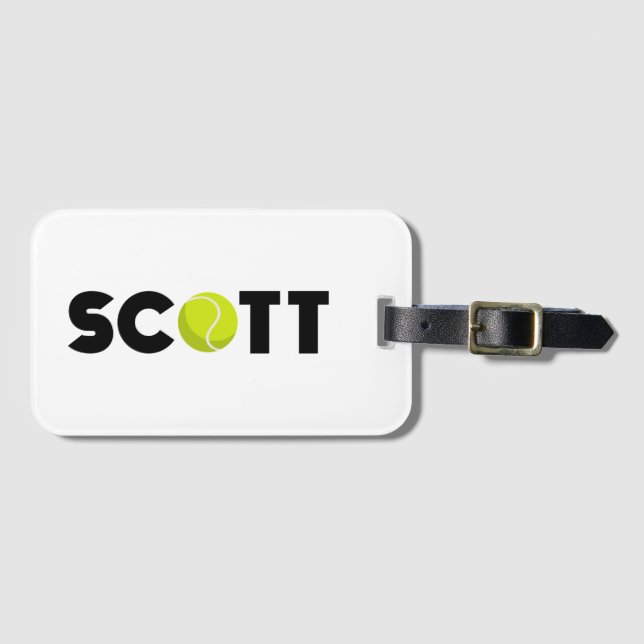 Etiqueta Para Maletas Scott Tennis (Anverso horizontal)