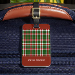 Etiqueta Para Maletas Scottish Tartan Pattern