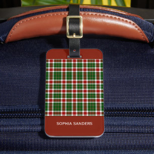 Etiqueta Para Maletas Scottish Tartan Pattern 