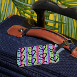 Etiqueta Para Maletas Scribble Love Xoxo Heart Stripe Lumaletas Tag