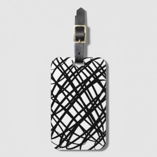 Etiqueta Para Maletas Scribe simple Negro